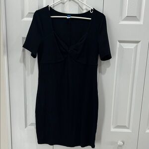 Old Navy Black Knot-Front Top